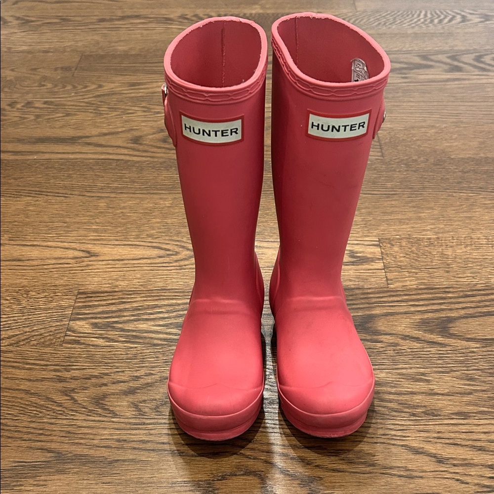Hunter Kids Pink Waterproof Boots